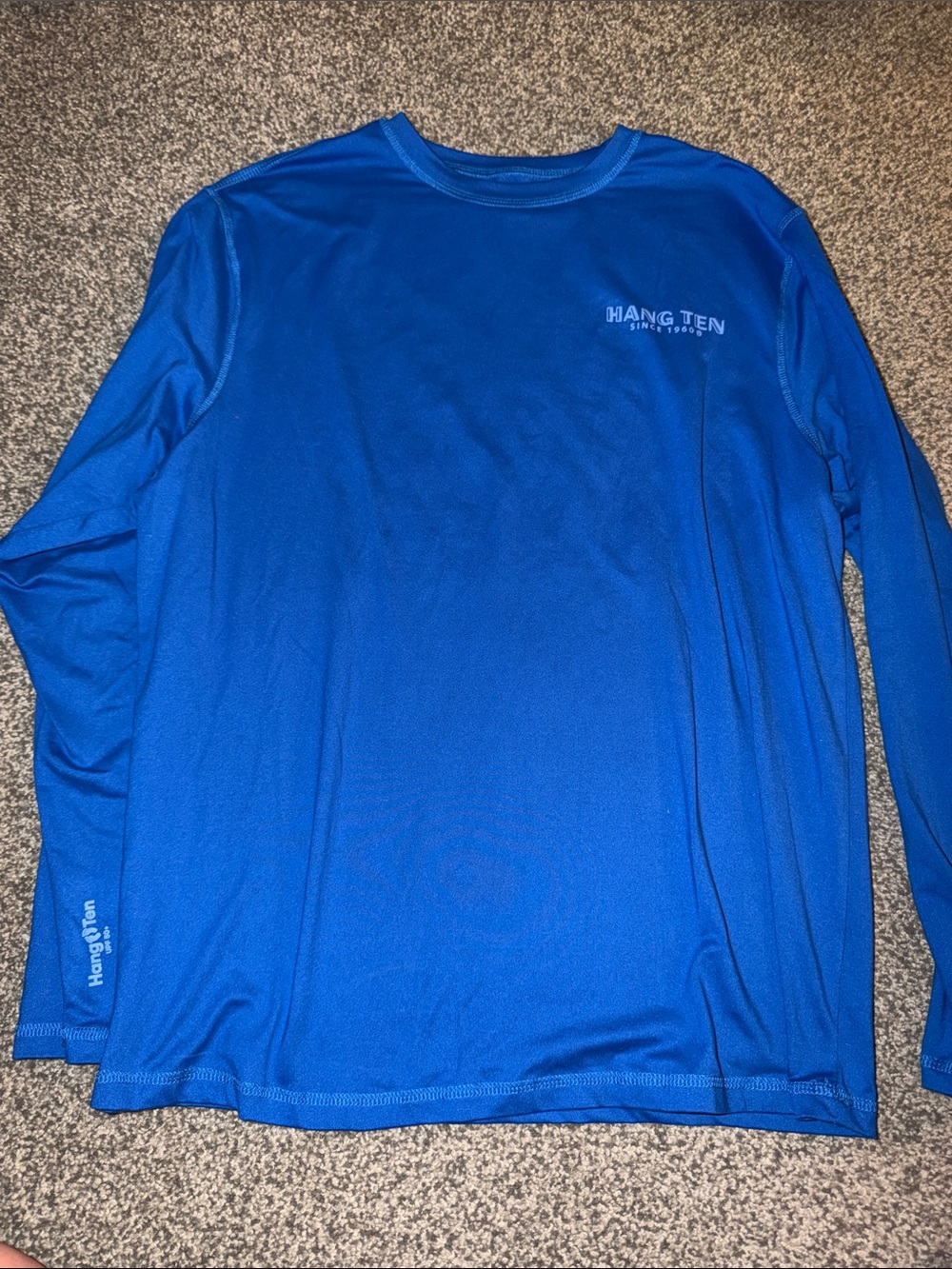 Hang Ten Men's Long Sleeve Rash Guard - Royal Blue